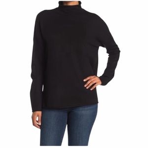 French Connection black knit mock neck long sleeve sweater Size Large